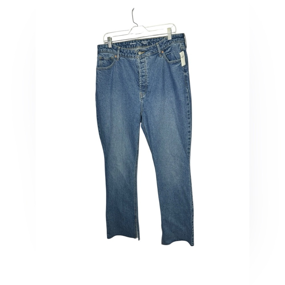Old Navy Extra High-Waisted Button-Fly Kicker Boot-Cut Jeans size 14